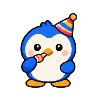 Party Cheer · Blue Pebble sticker from Express Yourself