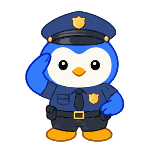 Officer Reporting sticker from Blue Pebble