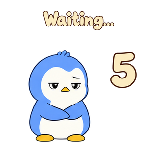 5…4…3…2…1 · Impatient Penguin sticker from Express Yourself
