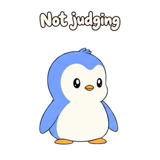 Not judging · Blue Pebble sticker from Express Yourself