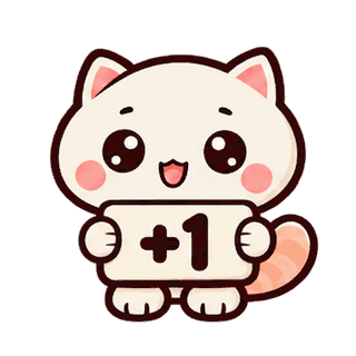 +1 · Cream Cat sticker from Chat Signs
