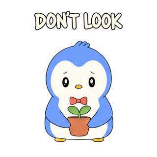Invisible Please sticker from Awkward Penguin