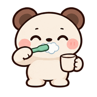 Brush Brush sticker from Little Bear Laughs