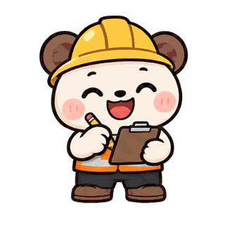 Hard Hat Shift sticker from Little Bear Laughs