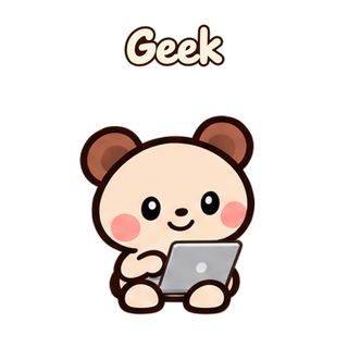 Geek · Funny Bear sticker from Chat Reactions