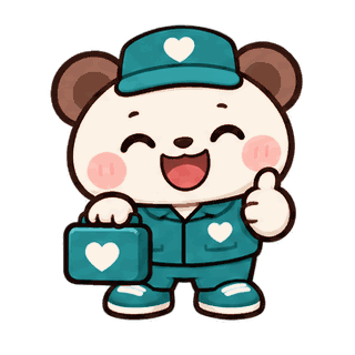 Here to Help sticker from Little Bear Laughs