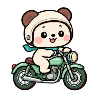 Motorbike Ride · Brown Bear sticker from On the Go