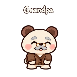 Grandpa · Funny Bear sticker from Express Yourself