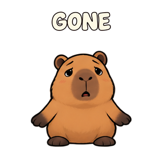 GONE · Searching · Capybara sticker from Express Yourself
