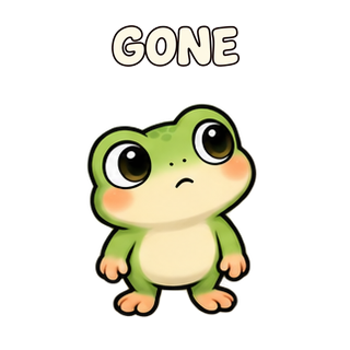 GONE · Dunno · Tiny Frog sticker from Express Yourself