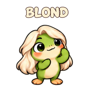 BLOND · Tiny Frog sticker from Express Yourself