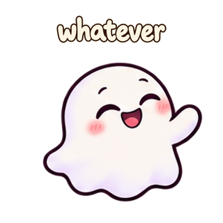 whatever · Soft Ghost sticker from Chat Signs