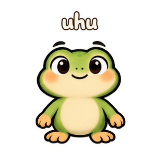 uhu · Tiny Frog sticker from Chat Signs
