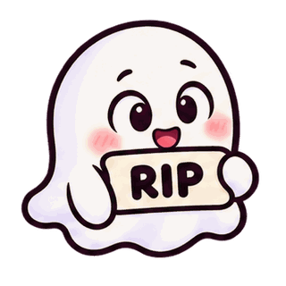 RIP, Little Ghost sticker from Trending Picks