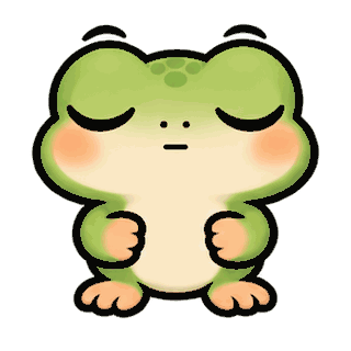 Sigh · Tiny Frog sticker from Express Yourself