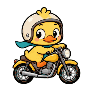 Motorbike Ride · Office Duck sticker from On the Go