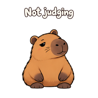 Not judging · Capybara sticker from Express Yourself