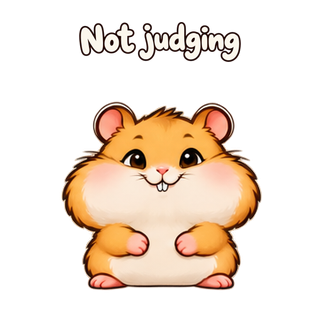 Not judging · Snack Hamster sticker from Express Yourself