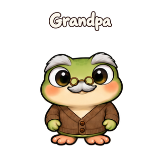 Grandpa · Tiny Frog sticker from Express Yourself