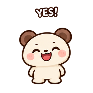Big Thumbs Up sticker from Little Bear Laughs