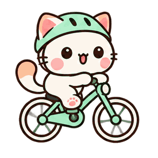 Bicycle Ride sticker from Kitten Club