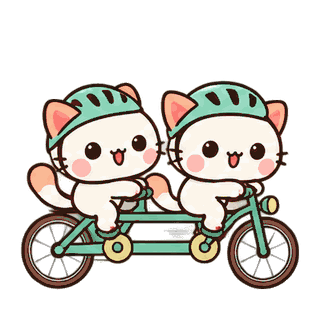Tandem Together sticker from Kitten Club