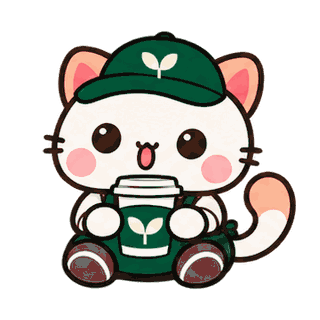 Coffeehouse Barista sticker from Kitten Club