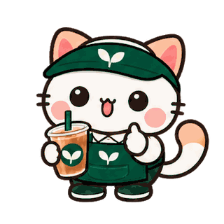 Iced Coffee Ready sticker from Kitten Club