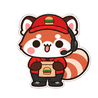 Drive-Thru Shift · Red Panda sticker from Pocket Friends