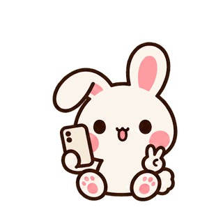 Selfie Time · Bunny sticker from Pocket Friends