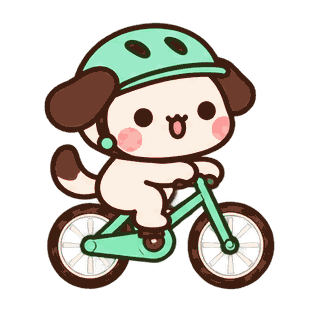 Bicycle Ride sticker from Puppy Pals