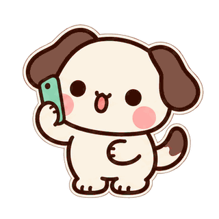 On a Call sticker from Puppy Pals