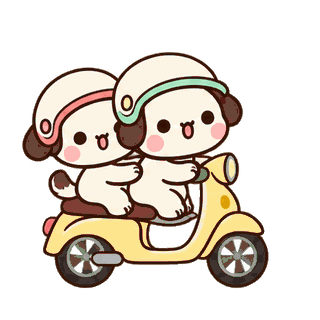 Scooter Together sticker from Puppy Pals
