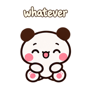 whatever · Little Bear sticker from Chat Signs