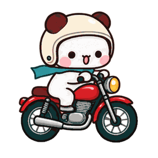 Motorbike Ride · Little Bear sticker from On the Go