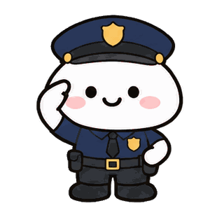 Officer Reporting sticker from Little Puddle
