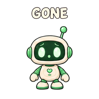 GONE · Searching · Little Bots sticker from Express Yourself