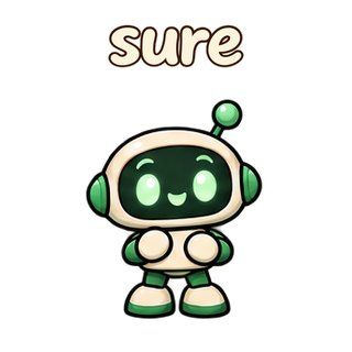 sure · Little Bots sticker from Chat Signs