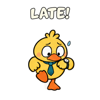 Late! sticker from Express Yourself
