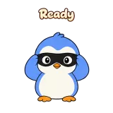 Ready · Bandit Penguin sticker from Express Yourself