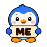 ME — Happy · Blue Pebble sticker from Chat Signs