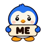 ME — Sad · Blue Pebble sticker from Chat Signs