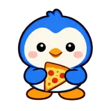 Pizza Happiness · Blue Pebble sticker from Express Yourself