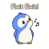 Fluit fluit! · Blue Pebble sticker from Chat Reactions