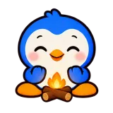 Cozy Fire · Blue Pebble sticker from Express Yourself