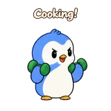 Cooking! · Blue Pebble · Sport sticker from Chat Reactions