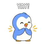 Flipper Cheers sticker from Blue Pebble