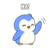 Flipper Hello sticker from Blue Pebble