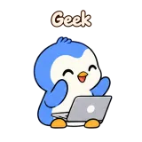 Geek · Blue Pebble sticker from Chat Reactions