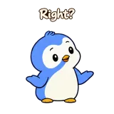 Right? · Blue Pebble sticker from Chat Reactions